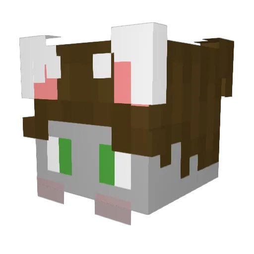 6dfor0_F1 Minecraft avatar head, 3D render