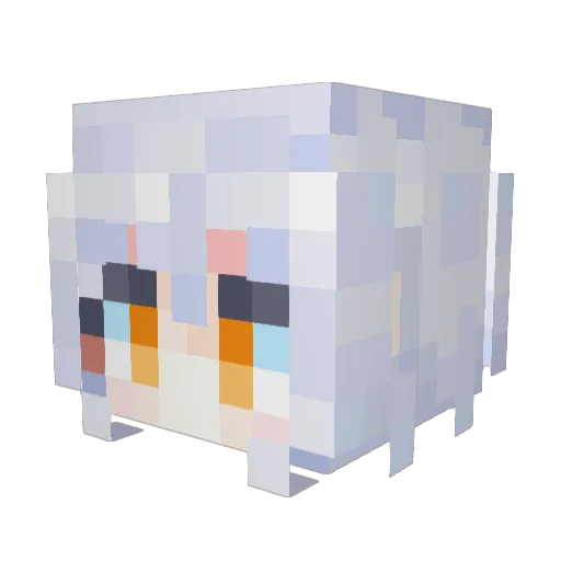 6e80 Minecraft avatar head, 3D render