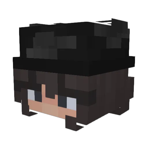 6ead Minecraft avatar head, 3D render