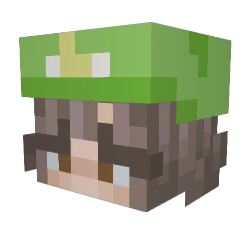6elia Minecraft avatar head, 3D render