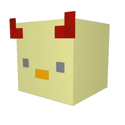6erries Minecraft avatar head, 3D render