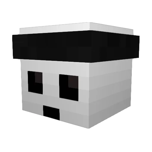 6et Minecraft avatar head, 3D render