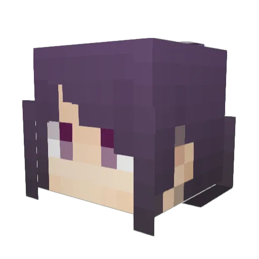 6hakura Minecraft avatar head, 3D render