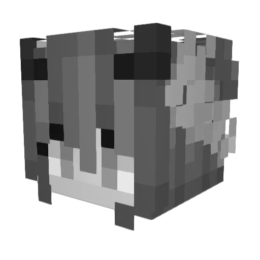 6kf Minecraft avatar head, 3D render