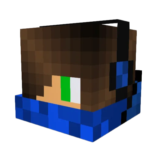 6kx Minecraft avatar head, 3D render