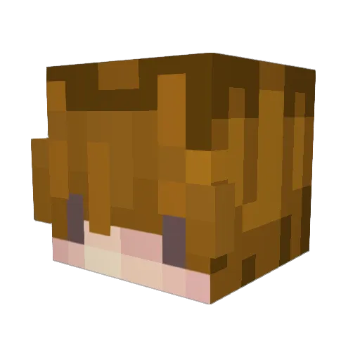 6lacial Minecraft avatar head, 3D render