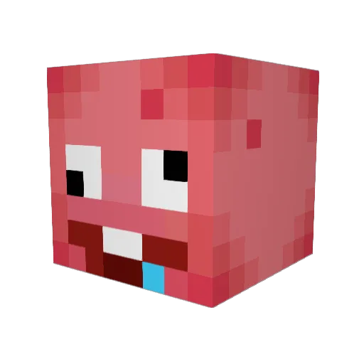 6lewn Minecraft avatar head, 3D render