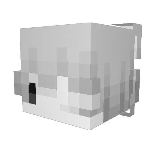 6lqn Minecraft avatar head, 3D render