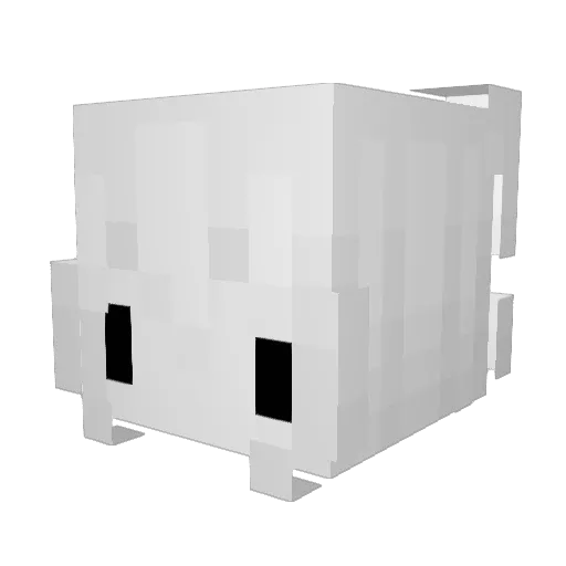 6ltq Minecraft avatar head, 3D render