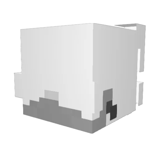 6lxv Minecraft avatar head, 3D render