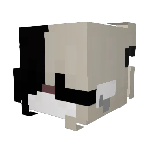 6madly Minecraft avatar head, 3D render