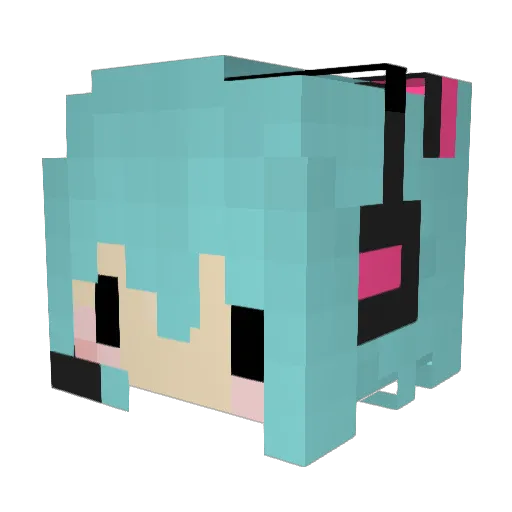 6mat Minecraft avatar head, 3D render