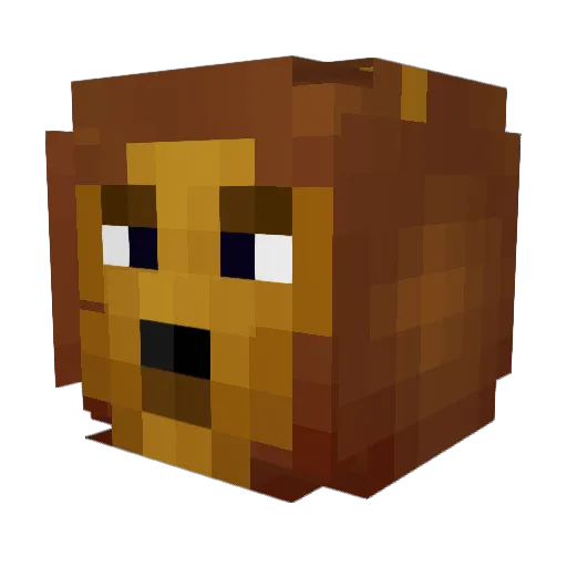 6mwoowoo Minecraft avatar head, 3D render