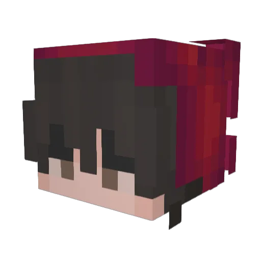 6ng_e Minecraft avatar head, 3D render