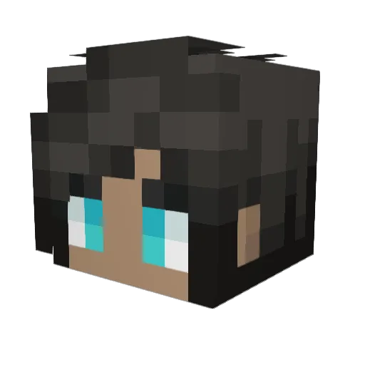 6nti1 Minecraft avatar head, 3D render