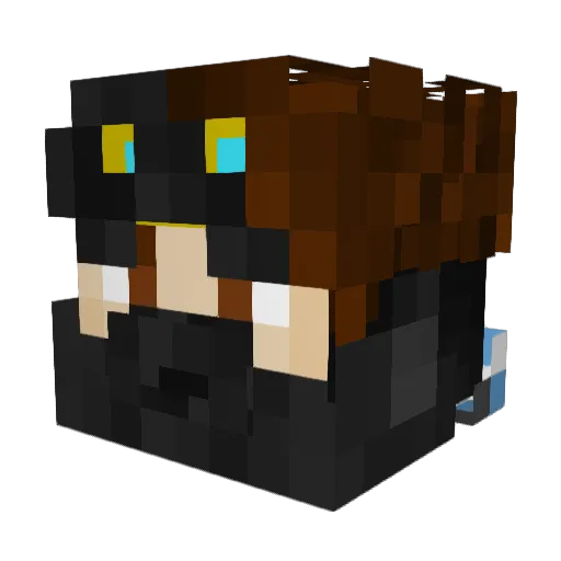 6oaty Minecraft avatar head, 3D render