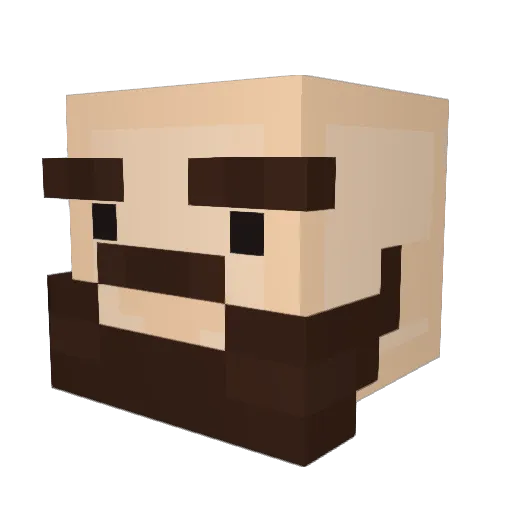 6oetz Minecraft avatar head, 3D render