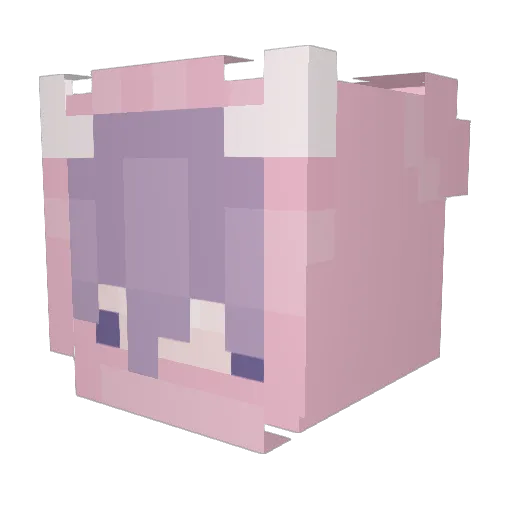 6ove Minecraft avatar head, 3D render
