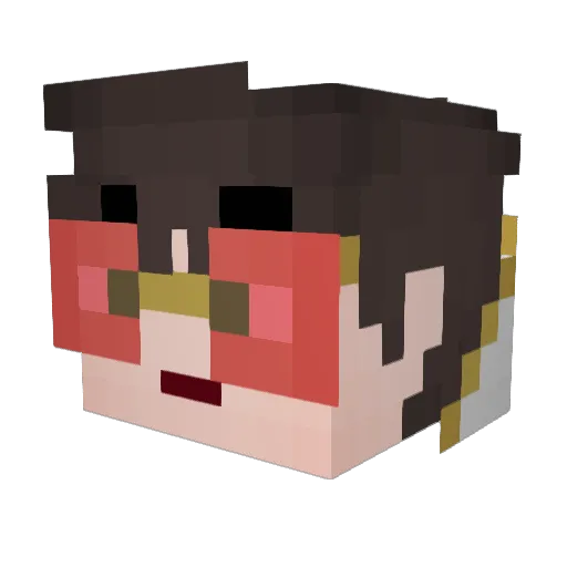 6pri1r Minecraft avatar head, 3D render