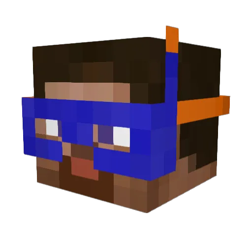 6prixUn_n Minecraft avatar head, 3D render
