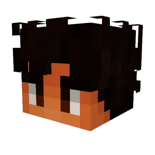 6qd Minecraft avatar head, 3D render