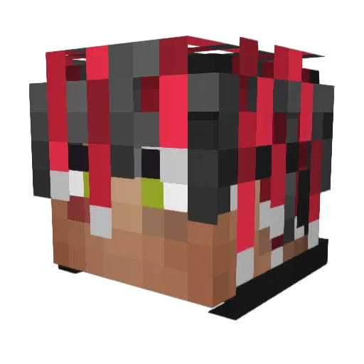 6rdep Minecraft avatar head, 3D render