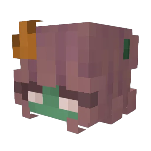 6rib Minecraft avatar head, 3D render