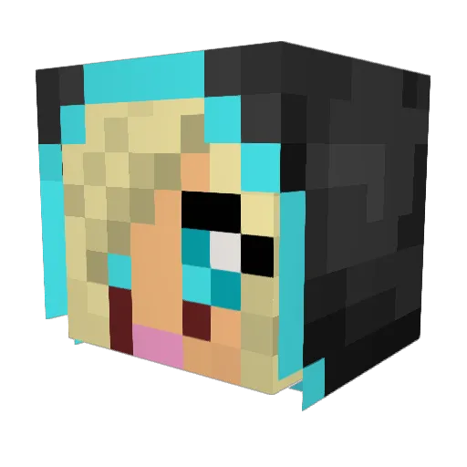 6ritt Minecraft avatar head, 3D render