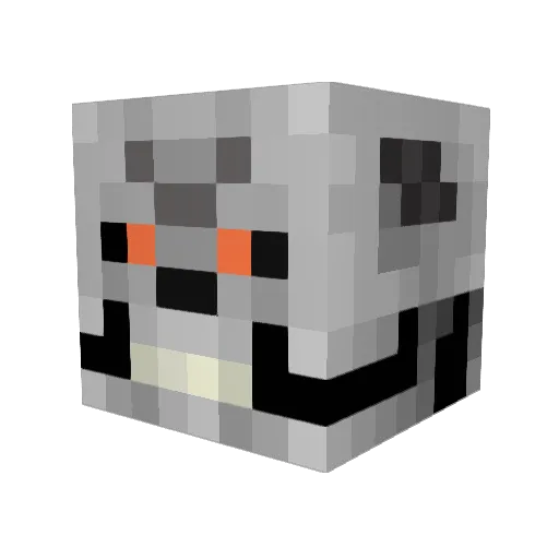 6rnds Minecraft avatar head, 3D render