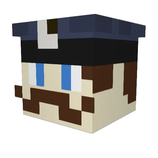 6scarab Minecraft avatar head, 3D render