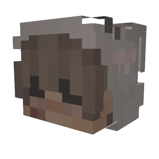 6slit Minecraft avatar head, 3D render