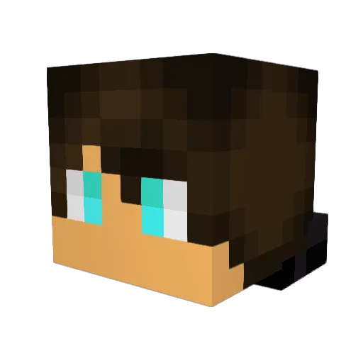 6squi Minecraft avatar head, 3D render
