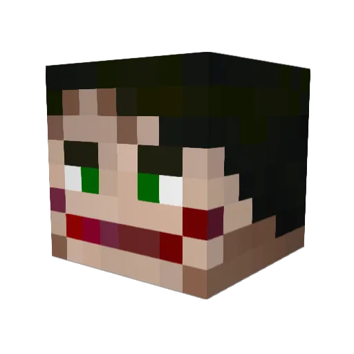 6stay Minecraft avatar head, 3D render