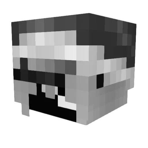 6te Minecraft avatar head, 3D render