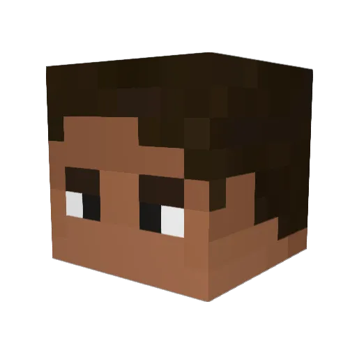 6theeye Minecraft avatar head, 3D render