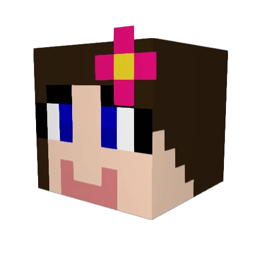 6unicorn Minecraft avatar head, 3D render