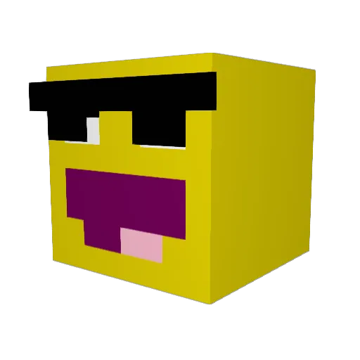 6unnniii Minecraft avatar head, 3D render