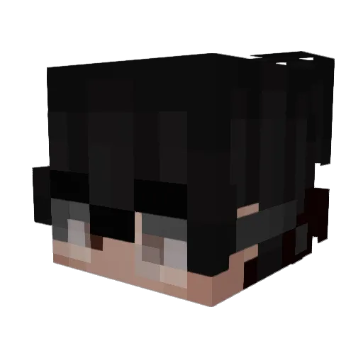 6urd Minecraft avatar head, 3D render