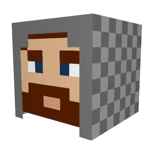 6ustav Minecraft avatar head, 3D render