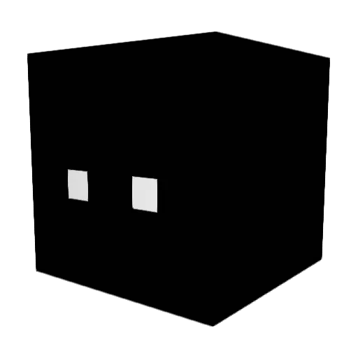 6uv7 Minecraft avatar head, 3D render