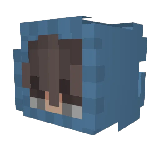 6uzi Minecraft avatar head, 3D render