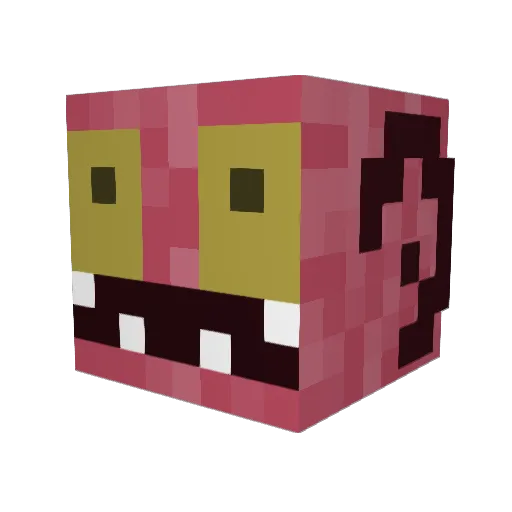 6w7a Minecraft avatar head, 3D render
