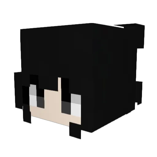 6wf_y Minecraft avatar head, 3D render