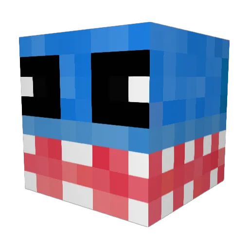 6ydro Minecraft avatar head, 3D render