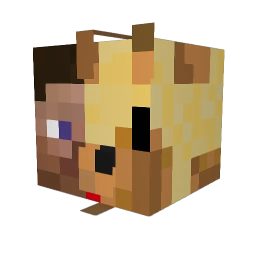 6yjaf Minecraft avatar head, 3D render