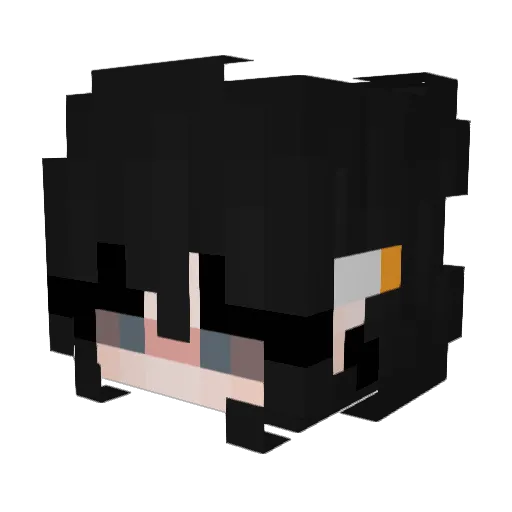 6zowy Minecraft avatar head, 3D render