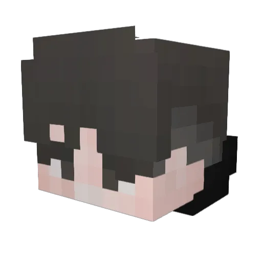 6zyx Minecraft avatar head, 3D render