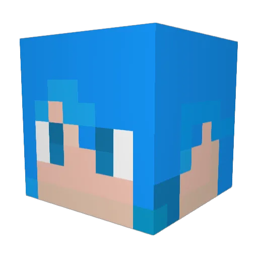 700123 Minecraft avatar head, 3D render