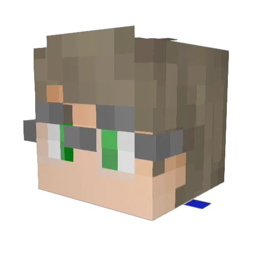 7019q Minecraft avatar head, 3D render