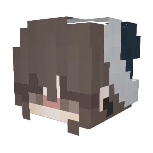 701k Minecraft avatar head, 3D render